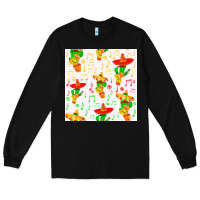 Black mexico seamless pattern Long Sleeve Tee - FaDigitalArtStudio