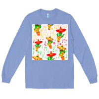 Colony Blue mexico seamless pattern Long Sleeve Tee - FaDigitalArtStudio