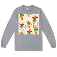 Heather Grey mexico seamless pattern Long Sleeve Tee - FaDigitalArtStudio