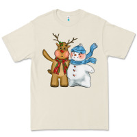 Bone christmas reindeer snowman Premium Tee - CowGirlArtShop