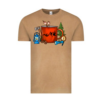 Vintage Camel Camper Coffee Cup Vintage Tee - FaDigitalArtStudio