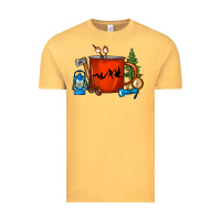 Vintage Mustard Camper Coffee Cup Vintage Tee - FaDigitalArtStudio