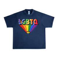 Navy lgbtq pride Urban Heavy Tee - FaDigitalArtStudio