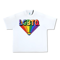 White lgbtq pride Urban Heavy Tee - FaDigitalArtStudio
