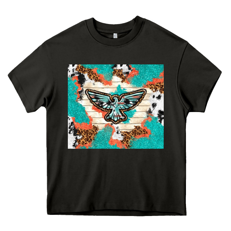 Freebird With Leopard And Cowhide Pattern Heavy Core Tee by TumblerDesignByShophia | Teevron