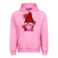 Fuchsia Pink Valentine's Day afro gnome Urban Hoodie - RanaPortraitStore
