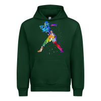 Forest Green girl's softball Urban Hoodie - artisFamous