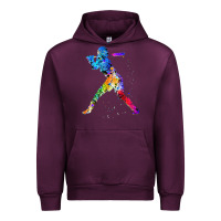 Mauve Wine girl's softball Urban Hoodie - artisFamous