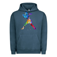 Pigment Midnight Navy girl's softball Urban Hoodie - artisFamous