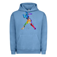 Pigment Pebble Blue girl's softball Urban Hoodie - artisFamous