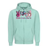 Peace Love Nurse Zipper Hoodie | Teevron