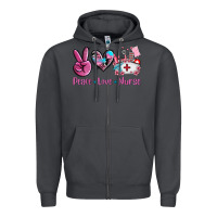 Smoke peace love nurse Zipper Hoodie - AdoDesignShop