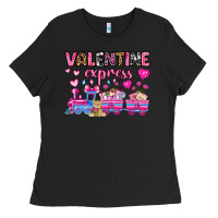 Black valentine express olivia Ladies Tee - OliviaCreatesArt