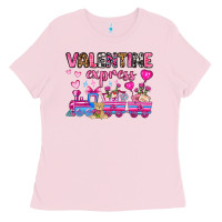 Bubblegum Pink valentine express olivia Ladies Tee - OliviaCreatesArt