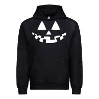 Black halloween jack o lantern (white) Urban Hoodie - artisFamous