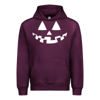 Mauve Wine halloween jack o lantern (white) Urban Hoodie - artisFamous