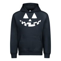 Navy halloween jack o lantern (white) Urban Hoodie - artisFamous