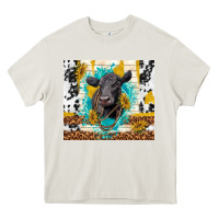 Cream black angus Heavy Core Tee - TumblerDesignByShophia