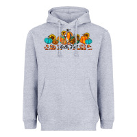 Heather Grey hello fall pumpkin sunflower Heavyweight Hoodie - JahusDesignShop