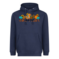 Navy hello fall pumpkin sunflower Heavyweight Hoodie - JahusDesignShop