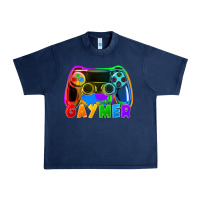 Navy Gaymer Urban Heavy Tee - FaDigitalArtStudio