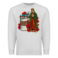 Dove Grey our lady of guadalupe coffee Premium Sweatshirt - JahusDesignShop