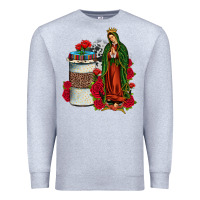 Heather Grey our lady of guadalupe coffee Premium Sweatshirt - JahusDesignShop