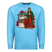 Ocean Blue our lady of guadalupe coffee Premium Sweatshirt - JahusDesignShop