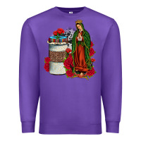 Purple our lady of guadalupe coffee Premium Sweatshirt - JahusDesignShop