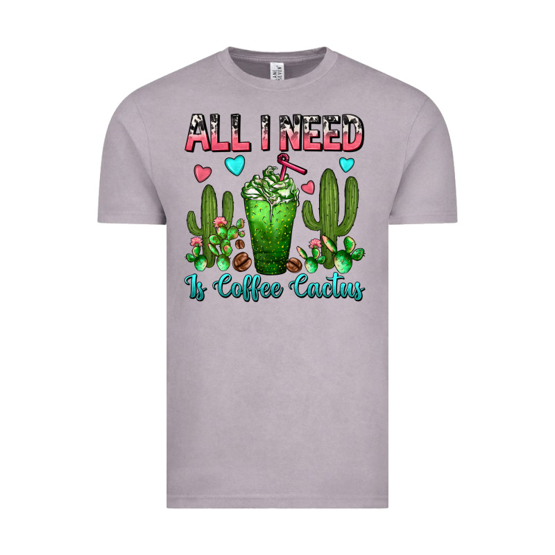 All I Need Is Coffee Cactus Frappe Vintage Tee by FaDigitalArtStudio | Teevron