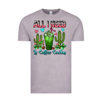 Vintage Zinc All I Need Is Coffee Cactus Frappe Vintage Tee - FaDigitalArtStudio