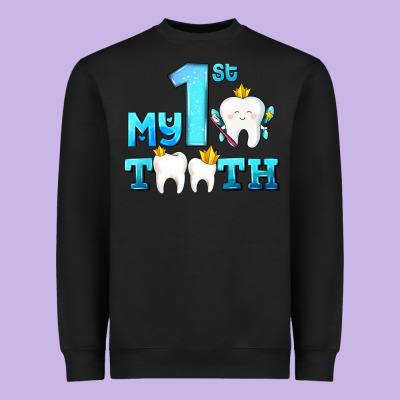 My First Tooth With Teeth Heavyweight Sweatshirt Designed By Adodesignshop