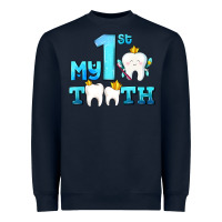 Navy my first tooth with teeth Heavyweight Sweatshirt - AdoDesignShop