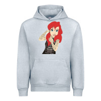 Heather Grey ariel tatoo Urban Hoodie - artisFamous