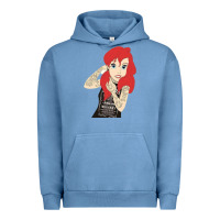 Pigment Pebble Blue ariel tatoo Urban Hoodie - artisFamous