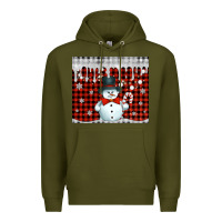 Army Green christmas snowman tumbler Premium Hoodie - Jasminsmagicworld