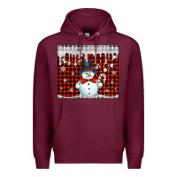 Burgundy christmas snowman tumbler Premium Hoodie - Jasminsmagicworld