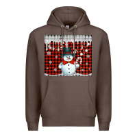 Coffee christmas snowman tumbler Premium Hoodie - Jasminsmagicworld