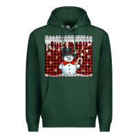Sports Green christmas snowman tumbler Premium Hoodie - Jasminsmagicworld