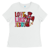 White love like jesus Ladies Tee - OliviaCreatesArt