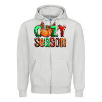Dove Grey cozy season with fall colors palette and pumpkin Zipper Hoodie - AdoDesignShop