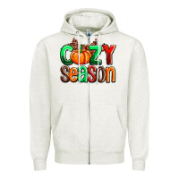 Oatmeal Heather cozy season with fall colors palette and pumpkin Zipper Hoodie - AdoDesignShop