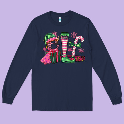 Elf Long Sleeve Tee Designed By Fadigitalartstudio