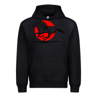 Black horse racing Urban Hoodie - artisFamous