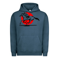 Pigment Midnight Navy horse racing Urban Hoodie - artisFamous