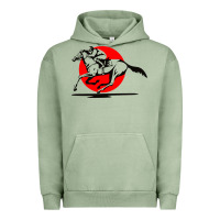 Pigment Oil Green horse racing Urban Hoodie - artisFamous