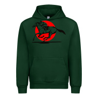Forest Green horse racing Urban Hoodie - artisFamous