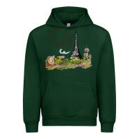 Forest Green paris Urban Hoodie - artisFamous