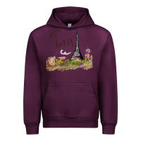 Mauve Wine paris Urban Hoodie - artisFamous