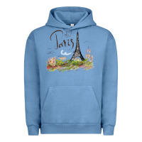 Pigment Pebble Blue paris Urban Hoodie - artisFamous
